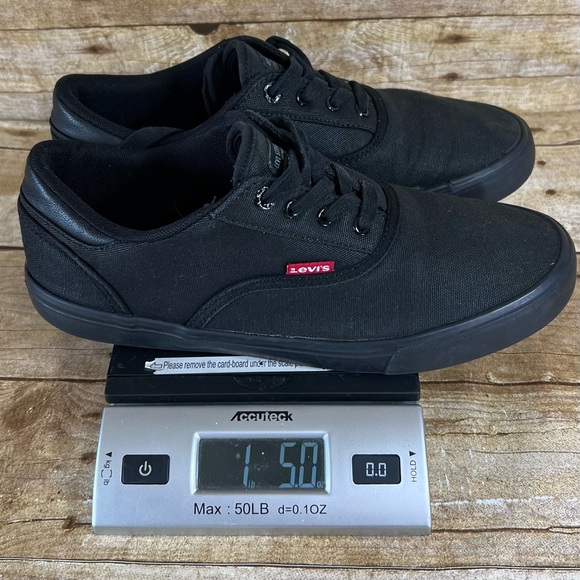 Levi’s Size 8 Mens Sneakers Low Top Black - Picture 14 of 14